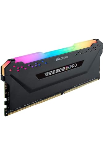 Corsair Vengeance RGB Pro 8GB (1x8GB) DDR4 3600 (PC4-28800) C18 Optimiert für AMD Ryzen - Schwarz (CMW8GX4M1Z3600C18), 1 x 8 GB von Corsair