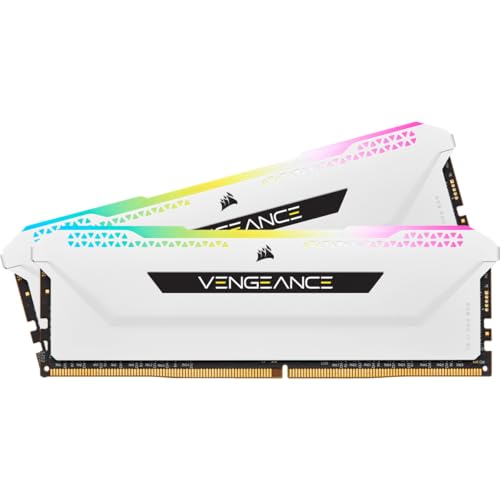 Corsair VENGEANCE RGB PRO SL 16GB (2x8GB) DDR4 3600 (PC4-28800) C18 1.35V Desktop Memory - Weiß von Corsair