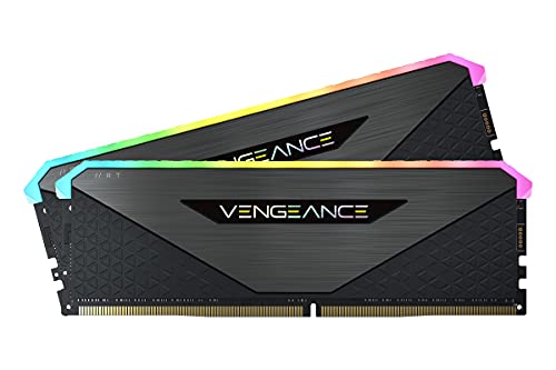 Corsair Vengeance RGB RT 16 GB (2 x 8 GB) DDR4 4.000MHz C18 Arbeitsspeicher (Dynamische RGB-Beleuchtung, Optimiert für AMD 300/400/500 Series, Kompatibilität mit Intel 300/400/500 Series) Schwarz von Corsair