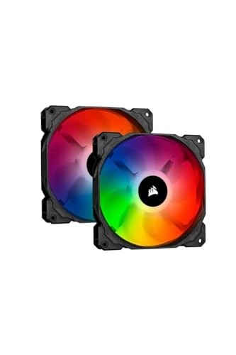 Corsair iCUE SP140 RGB PRO, 140mm RGB LED (Geräuscharm, hoher Luftdurchsatz, Gehäuse-Kühlung-Lüfter, Doppelpack mit Lighting Controller) Schwarz von Corsair