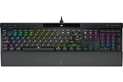 Corsair K70 RGB PRO kabelgebundene mechanische Gaming-Tastatur (CERRY MX RGB-Netzwerk-Tasten, erweiterte Sonde mit 8.000 Hz, Tasten aus Polycarbonat, weiche Handgelenkstütze), QWERTY, ES - Schwarz von Corsair