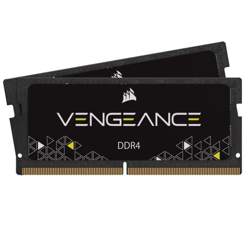 Corsair Performance SODIMM Memory 64GB (2x32GB) DDR4 3200MHz CL22 Unbuffered for AMD Ryzen 4000 Series notebooks, CMSX64GX4M2A3200C22, schwarz von Corsair
