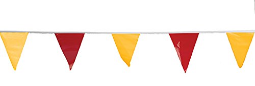 OSHA genehmigte Wimpelflaggen, abwechselnd – für die Verwendung mit Dachwarnschnur, rot/gelb, Pack of 1 von Cortina