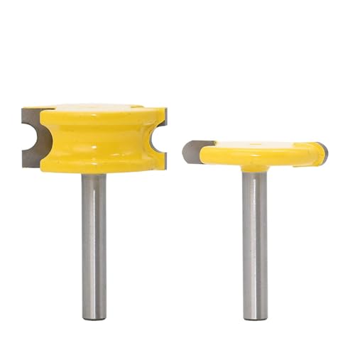 2-teiliges Kanu-Perlenflöten-Fräser-Bit-Set, Wolfram-Kobalt-Legierung, Woodruff Keyseat-Fräser – 6 mm/6,35 mm/8 mm/12 mm/12,7 mm Schaft(6mm shank) von Cortnn