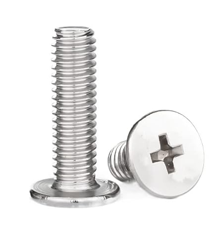 5/10/20 Stück M1.4 M1.6 M2 M2.5 M3 M4 M5 M6 M8 304 Edelstahl cm Cross Ultra Thin Super Low Flachkopfschraube(6mm,M4 x10pcs) von Cortnn