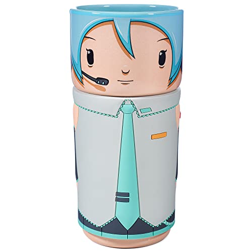 CosCups von Numskull Hatsune Miku Keramiktasse mit Gummihülle, 400 ml – Offizieller Hatsune Miku Merchandise von CosCups
