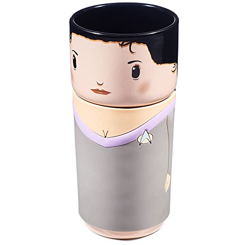 CosCups von Numskull Star Trek Deanna Troi Keramiktasse mit Gummihülle, 400 ml, offizielles Star Trek Merchandise von CosCups