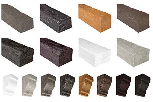 COSCA Balkenkonsole DK120 aus Polyurethane, Dekokonsole, PU Konsole Holzoptik (Mahagoni - 12x21cm) Deckenverkleidung Deko Schlafzimmer von Cosca