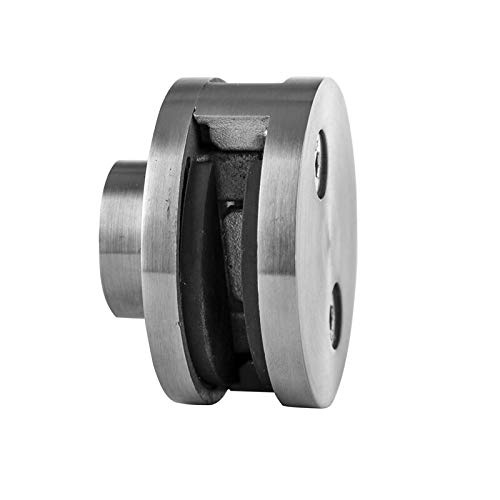 Cosch Edelstahl Glashalter Glasklemmhalter rund 60 x 28 mm zweiseitige Öffnung - Modell 41 (gerader Rohranschluss Glasstärke 8,00 mm) von Cosch Edelstahl