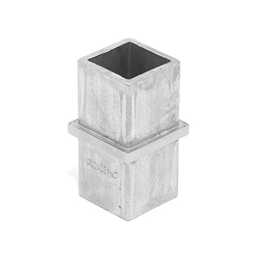Cosch Edelstahl Rohrverbinder 2-fach Verbindungsstück Vierkantrohr Edelstahl V2A (AISI 304) geschliffen K240 40 x 40 x 2,0 mm von Cosch Edelstahl
