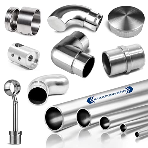 Cosch Edelstahl Verbindungsmuffe hohl Verbinder Rundrohrverbinder Verbindungsstück Ø 42,4 x 2,0 mm von Cosch Edelstahl