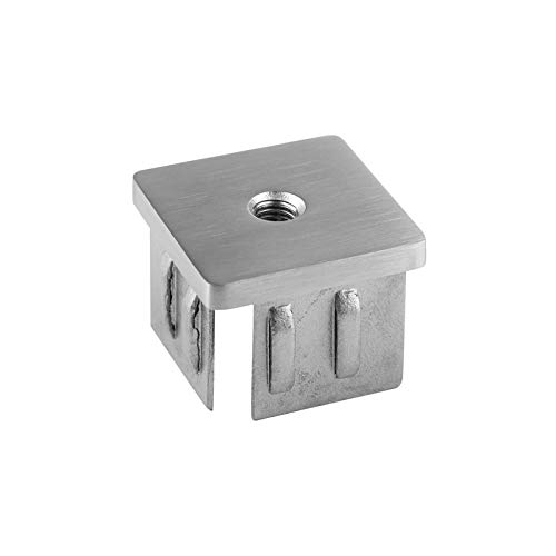 Cosch Edelstahl flexible Endkappe mit Mittelbohrung V2A Edelstahl (Rohranschluss 40 x 40 mm) von Cosch Edelstahl