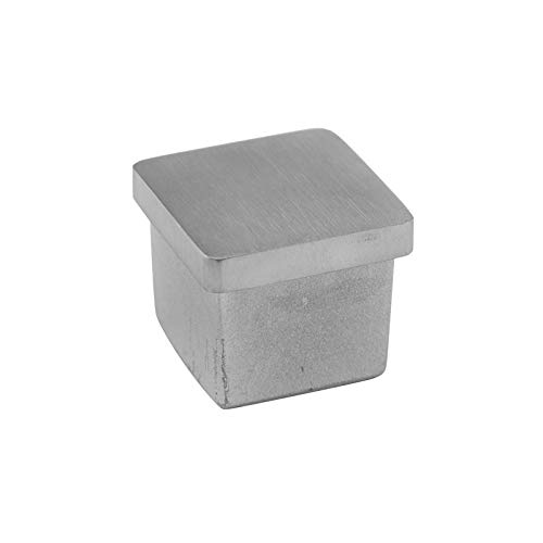 Cosch Edelstahl hohle Endkappe für Vierkantrohre V2A Edelstahl (Rohranschluss 50 x 50 x 2,0 mm) von Cosch Edelstahl