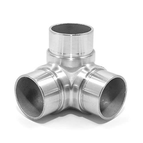 Edelstahl Eckverbinder 90° mit Abgang Rohrverbinder (Ø 33,7 x 2,0 mm) von Cosch Edelstahl