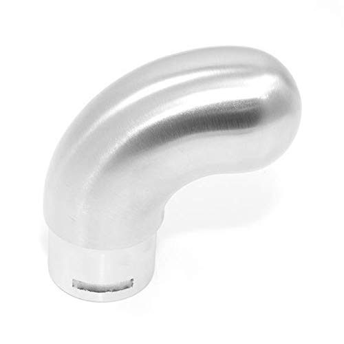 Edelstahl Endstück Endkappe gebogen rund 90° (Ø 33,7 x 2,0 mm) von Cosch Edelstahl
