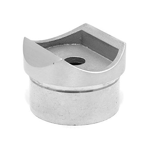 Edelstahl Handlauf Rohradapter Mittelbohrung abgekantet (Ø 48,3 x 2,0 mm Ø 42,4) von Cosch Edelstahl