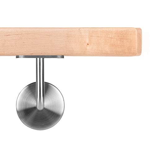 Handlauf Holzhandlauf VKT 42 x 42 mm Wandhandlauf Birke massiv Halter rund 110 cm 2 Halter Handlauf Holzhandlauf VKT 42 x 42 mm Wandhandlauf Birke massiv Halter rund 110 cm 2 Halter von Cosch Edelstahl