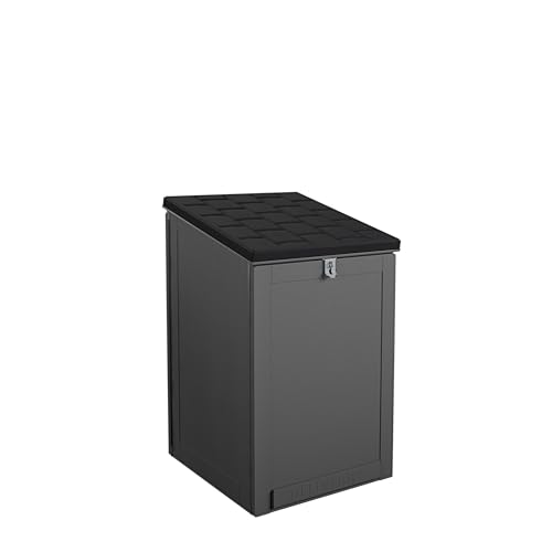 Cosco 88333BGY1E BoxGuard Große abschließbare Paket-Liefer- und Aufbewahrungsbox, Schwarz, 6,3 Kubikfuß von Cosco