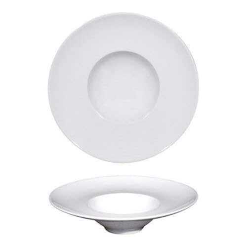 EMGA 765.020 Porzellan Teller, Weiss, 5.2cm Höhe, 24cm Durchmesser von Cosecha Privada