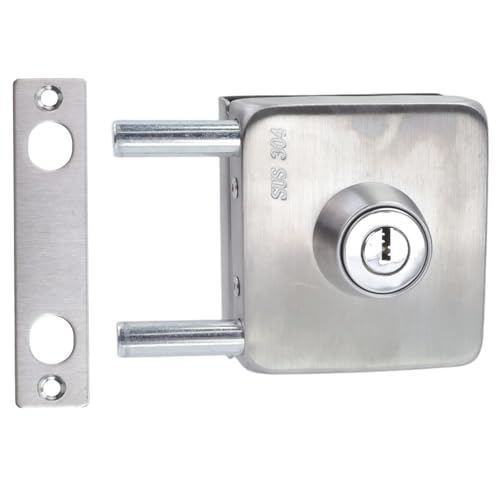 Coshar Glastürschlösser, Edelstahl, Glasschiebetürschloss mit Schlüssel, kommerzielle Glastüren, Eingangsschloss für 10-12 mm Schiebe-Brillentüren Coshar Glastürschlösser, Edelstahl, Glasschiebetürschloss mit Schlüssel, kommerzielle Glastüren, Eingangsschloss für 10-12 mm Schiebe-Brillentüren von Coshar