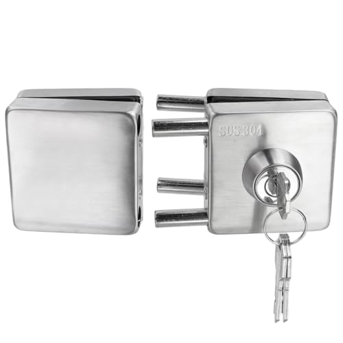 Coshar Glastürschlösser, Edelstahl, doppelseitiges Glastürschloss, Schiebetürschloss mit Schlüssel für 10 mm-12 mm Schiebe-Brillentüren Coshar Glastürschlösser, Edelstahl, doppelseitiges Glastürschloss, Schiebetürschloss mit Schlüssel für 10 mm-12 mm Schiebe-Brillentüren von Coshar