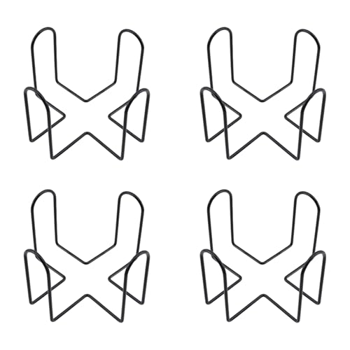 Coshar Große Metall-Untersetzer, schwarz, dicke Eisendraht-Halter, Aufbewahrung für quadratische, polygonale runde Untersetzer, für bis zu 9 Untersetzer, groß, 4 Stück Coshar Große Metall-Untersetzer, schwarz, dicke Eisendraht-Halter, Aufbewahrung für quadratische, polygonale runde Untersetzer, für bis zu 9 Untersetzer, groß, 4 Stück von Coshar