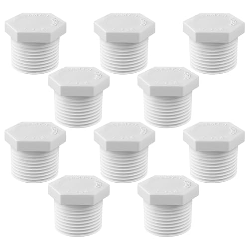 Coshar Rohrverschraubung, Kupplungsadapter, 1,27 cm NPT-Außengewinde, Bootsablaufschraube, Wohnmobil, Warmwasserbereiter, PVC-Rohrverschraubungen, Endkappen, Kupplungsadapter, 10 Stück, Weiß Coshar Rohrverschraubung, Kupplungsadapter, 1,27 cm NPT-Außengewinde, Bootsablaufschraube, Wohnmobil, Warmwasserbereiter, PVC-Rohrverschraubungen, Endkappen, Kupplungsadapter, 10 Stück, Weiß von Coshar