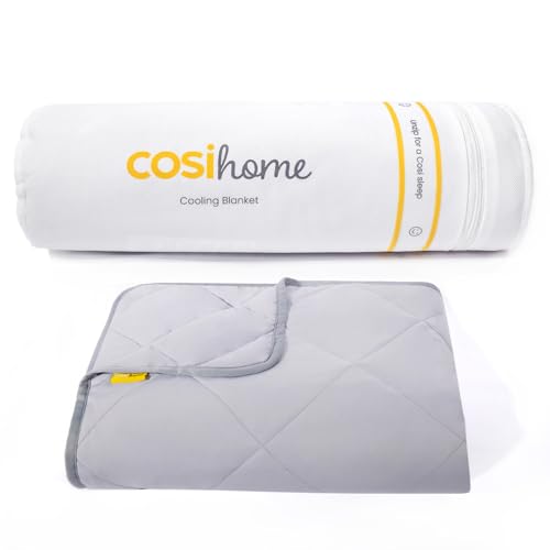 Cosi Home Premium Kühldecke - Sommerdecke mit Q-Max>0.4 Kühlfasern - Atmungsaktive Bettdecke, Kuscheldecke & Sofadecke gegen Nachtschweiß - Kühlende Decke Grau - 135 x 200 cm Sleep von Cosi Home
