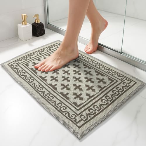 CosìCasa Badteppich rutschfest waschbar & weich - Ideal als Badematte, Badezimmerteppich oder Badvorleger - Bad Teppich 50x80 fürs Badezimmer - Badezimmermatte Muster - Creme und Beige CosìCasa Badteppich rutschfest waschbar & weich - Ideal als Badematte, Badezimmerteppich oder Badvorleger - Bad Teppich 50x80 fürs Badezimmer - Badezimmermatte Muster - Creme und Beige von CosìCasa
