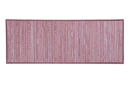 CosìCasa Bambus-Teppich für die Küche, rutschfest, wasserabweisend, leicht zu reinigen und aus nachhaltigen Materialien – Bambus-Teppich im Vintage-Effekt mit Kanten (Mirbeere, 50 x 120 cm) von CosìCasa