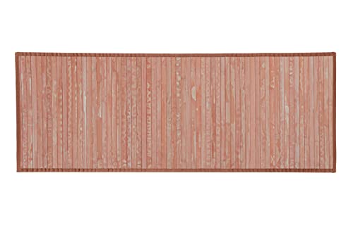 CosìCasa Bambus-Teppich für Küche mit rutschfestem Boden – wasserabweisend, leicht zu reinigen und aus nachhaltigen Materialien – Teppich Bambus Vintage-Optik mit Rändern (Marsala, 50 x 120 cm) von CosìCasa