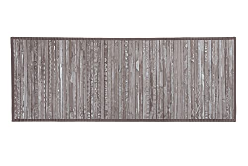 CosìCasa Bambus-Teppich für die Küche, rutschfest, wasserabweisend, leicht zu reinigen und aus nachhaltigen Materialien hergestellt – Bambus-Teppich im Vintage-Effekt mit Kanten (Taupe, 50 x 100 cm) von CosìCasa