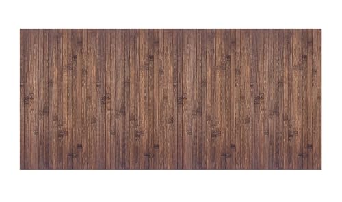 CosìCasa Bambus-Teppich für die Küche, rutschfest, wasserabweisend, leicht zu reinigen und aus nachhaltigen Materialien hergestellt – Bambus-Teppich in Nassoptik (Braun, 50 x 200 cm) von CosìCasa