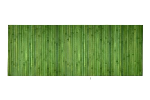 CosìCasa Bambus-Teppich für die Küche, rutschfest, wasserabweisend, leicht zu reinigen und aus nachhaltigen Materialien hergestellt – Bambus-Teppich in Nassoptik (Grasgrün, 50 x 100 cm) von CosìCasa