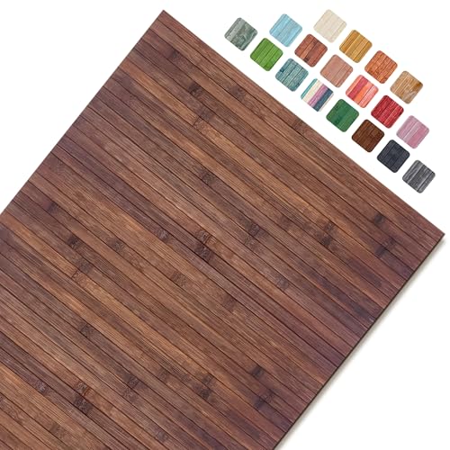 CosìCasa Bambus-Teppich für die Küche mit Rutschfester Unterseite, wasserabweisend, leicht zu reinigen und aus umweltfreundlichen Materialien hergestellt, Bambus-Teppich (Rustikales Walnuss - 50X75) von CosìCasa