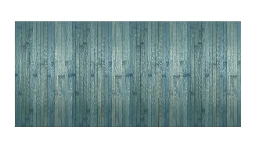 CosìCasa Bambusmatte Badematte Holz rutschfest | Nachhaltiger Bambusteppich, Küchenläufer, Duschvorleger | rutschfeste Badematte Bambus | Holzmatte für Bad & Küche (Washed-Look Blau, 50 x 230 cm) von CosìCasa
