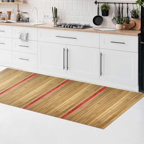 CosìCasa Bambusteppich für die Küche aus Naturholz, umweltfreundlich, vielseitig, rutschfest, waschbar, perfekter Badezimmerteppich, Küchenläufer oder Teppich für den Eingangsbereich, 50 x 100 cm, CosìCasa Bambusteppich für die Küche aus Naturholz, umweltfreundlich, vielseitig, rutschfest, waschbar, perfekter Badezimmerteppich, Küchenläufer oder Teppich für den Eingangsbereich, 50 x 100 cm, von CosìCasa