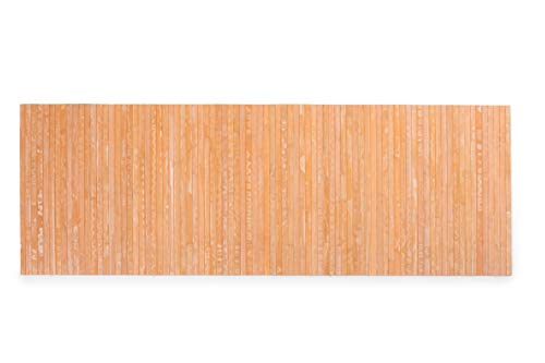CosìCasa Bambusmatte Badematte Holz rutschfest | Nachhaltiger Bambusteppich, Küchenläufer, Duschvorleger | rutschfeste Badematte Bambus | Holzmatte für Bad & Küche (Washed-Look Orange, 50 x 140 cm) von CosìCasa