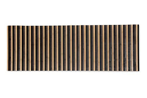 CosìCasa Küchenteppich aus Bambus, rutschfest, [50 x 240], Küchenläufer aus Holz, Meterware, Langer Teppichläufer, waschbar, farbig, 50 x 240 cm, Grau von CosìCasa