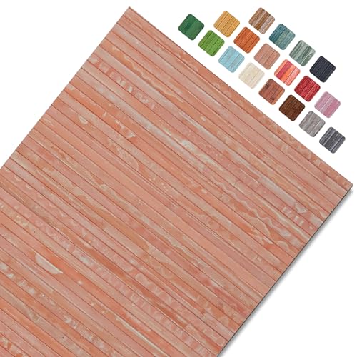 CosìCasa Bambusteppich für die Küche mit Rutschfester Unterseite | Badematte Holz Pflegeleicht | Bambus Bambusmatte Bad | Küchenläufer rutschfest Bambus | Terrakotta Rosa 50X120 von CosìCasa
