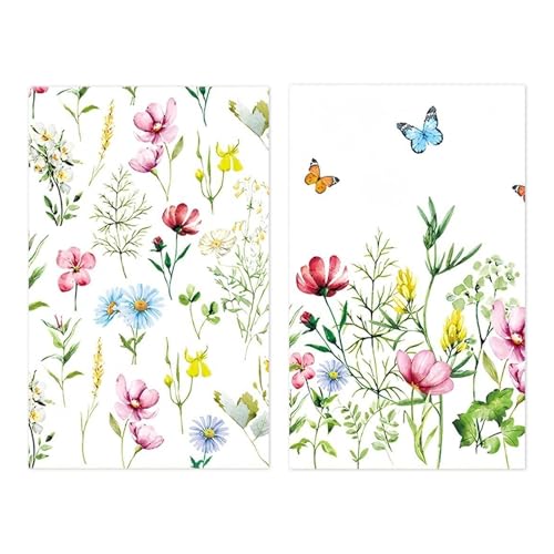 Cosiesnest 2 Stück Geschirrtücher KüChentücher 40 * 60cm Super Saugstarke Geschirrhandtücher Küchenhandtücher Weiche und Langlebige Küchentücher Baumwolle (Bunt) von Cosiesnest