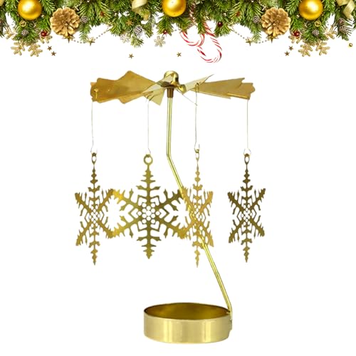 Rotierende Kerzenhalter Weihnachts Dreh Kerzenhalter Drehender Schneeflocken Kerzenhalter Rotierende Teelicht Kerzenhalter Karussell Teelichthalter aus Metall für Party Dekor Rotierende Kerzenhalter Weihnachts Dreh Kerzenhalter Drehender Schneeflocken Kerzenhalter Rotierende Teelicht Kerzenhalter Karussell Teelichthalter aus Metall für Party Dekor von Cosiesnest