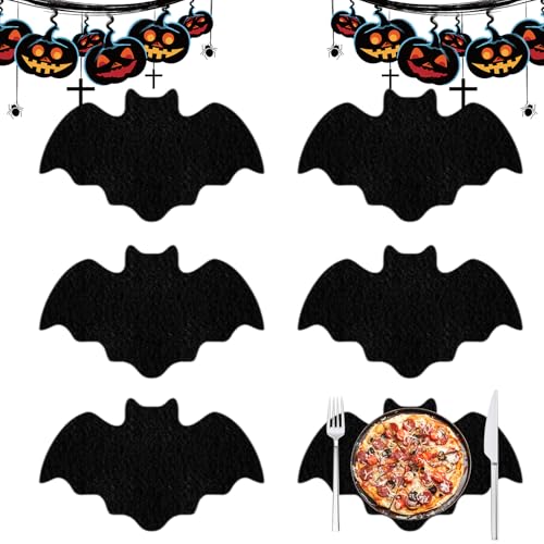 Tischsets Abwaschbar 6 Stücke Halloween Platzsets Abwaschbar Platzdeckchen Halloween Fledermaus Geformte Filz Tischset Hitzebeständige Matte Geeignet für Halloween Tischdekoration Tischsets Abwaschbar 6 Stücke Halloween Platzsets Abwaschbar Platzdeckchen Halloween Fledermaus Geformte Filz Tischset Hitzebeständige Matte Geeignet für Halloween Tischdekoration von Cosiesnest