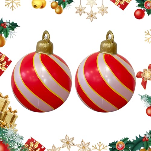 Weihnachtsdekorationen, 2 Stück Aufblasbare Weihnachtskugel 40cm Weihnachten Aufblasbar Ball Weihnachten Weihnachtskugeln Ornamente Hängende Weihnachtskugeln für Party Dekor Weihnachtsdekorationen, 2 Stück Aufblasbare Weihnachtskugel 40cm Weihnachten Aufblasbar Ball Weihnachten Weihnachtskugeln Ornamente Hängende Weihnachtskugeln für Party Dekor von Cosiesnest