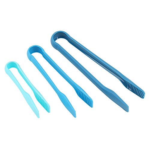 Brotklemmen, multifunktionale haltbare Plastikbrotzange 33 cm Lebensmittelqualität 3 PCS für Camping für Hausbäckerei(blue) von Cosiki