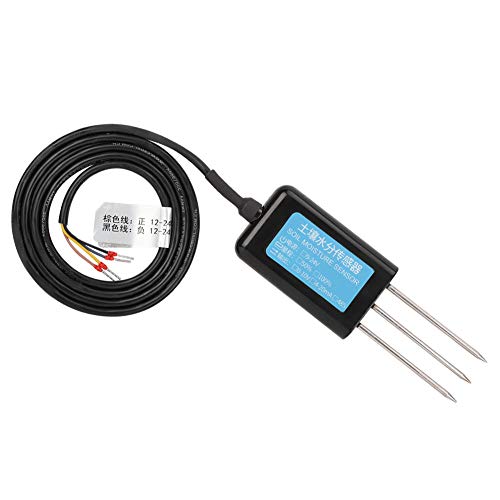 Cosiki 12-24 V DC Bodenfeuchtigkeitssensor, Bodensensor Bodenfeuchtigkeitsfeuchtigkeitssensor 4-20 MA Ausgabe Wasserdichtes Gewächshaus-Ausgangsboden-Feuchtigkeitssensor-Testermeter von Cosiki