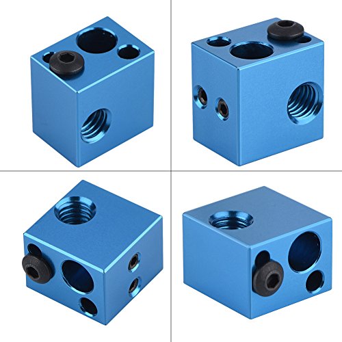 Cosiki 3D -Druckerheizung, Hotend Heater Block Kit Aluminiumheizungsblockheizung Hot End 3D -Druckerzubehör Hochtemperatur All Metal Hotend für (BLUE) von Cosiki
