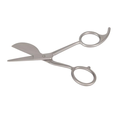 Cosiki Applique Schere, Teppichschere Komfortable Ergonomische Griff Edelstahl Applique Schere Duckbill Vane/Wing Teppich Sandstrahlendlastung Duckbill Scissors für Sticken von Cosiki