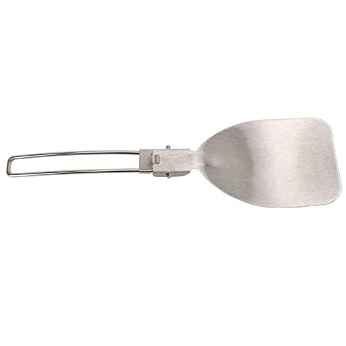 Cosiki Campingspatel, Campingkochutensilien mit Latch Design Edelstahl Faltbare Küchenutensilien für Campingkochen Im Freien (Reislöffel) von Cosiki