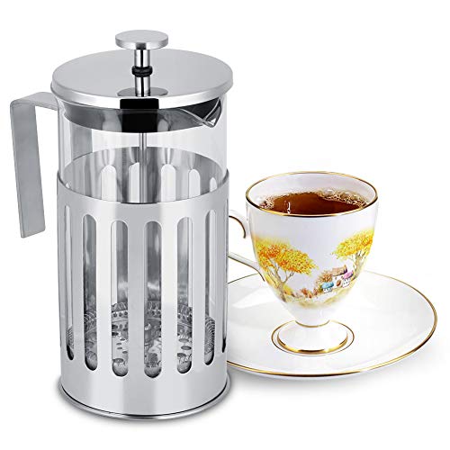 Cosiki Französischer Pressefilter, Kaffeepressfilter mit Zartem Polierstahl aus Edelstahl Glas Französisch Pressfilter Französischer Presse Edelstahlfilter Zum Herstellen von Tee, Kaffee zu Hause, von Cosiki